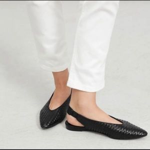 Everlane woven V sling back